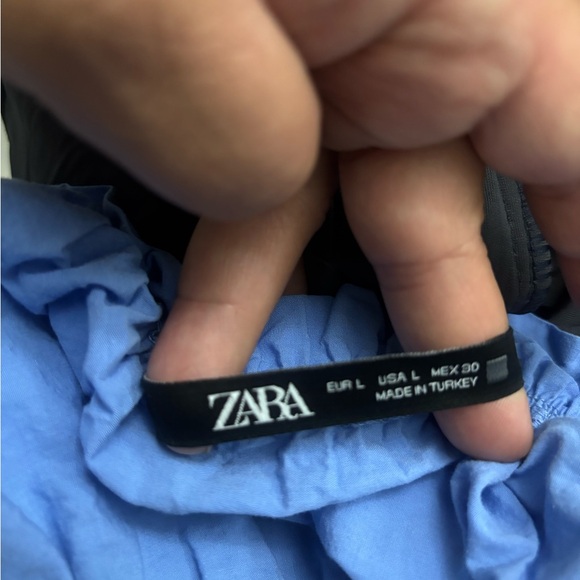 Zara Blue Off-Shoulder Blouse - Picture 5 of 5
